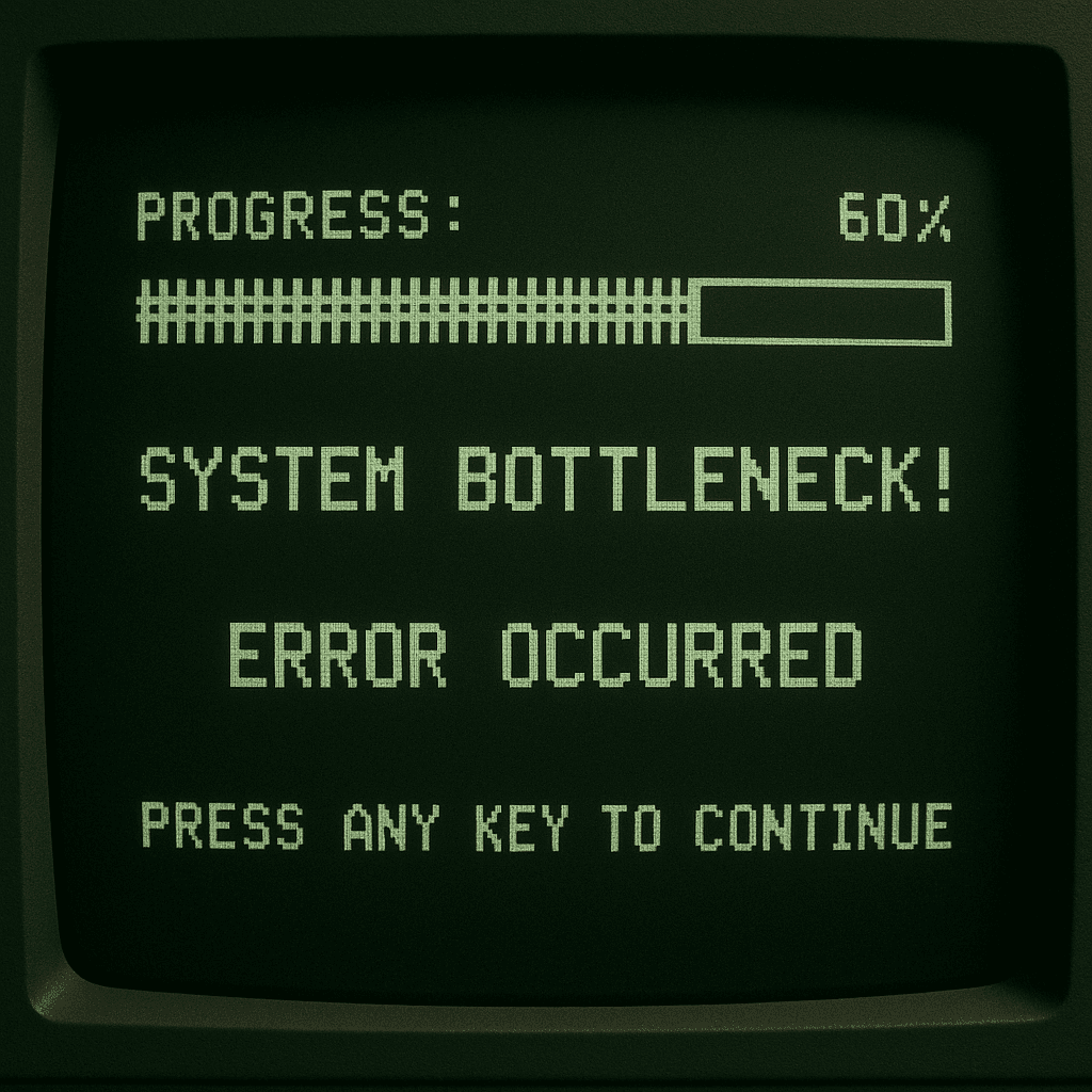 System Bottleneck Error Screen